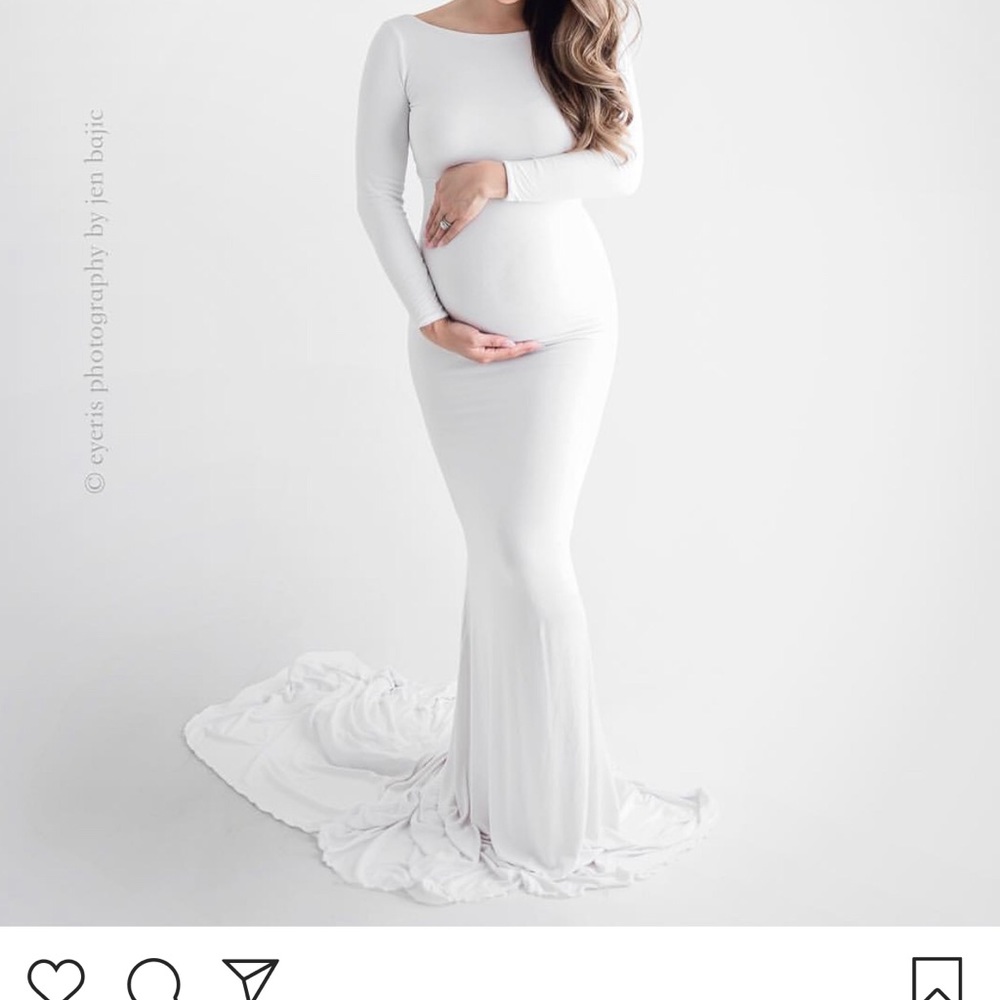 White Maternity gown